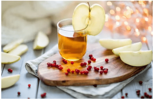 reduce belly fats with apple cider and cinnamon powder